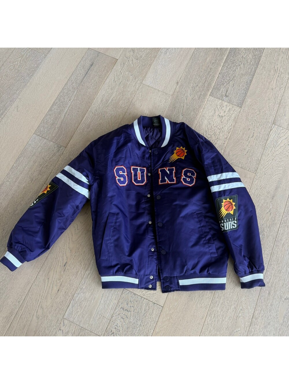 NWT Ultra Game Phoenix Suns NBA Varsity Jacket Purple Orange Size S